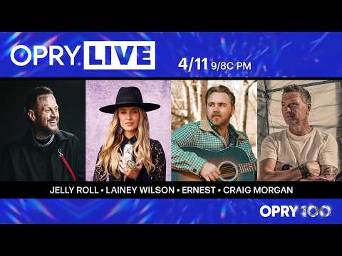 Opry Live – Jelly Roll, Lainey Wilson, ERNEST, and Craig Morgan