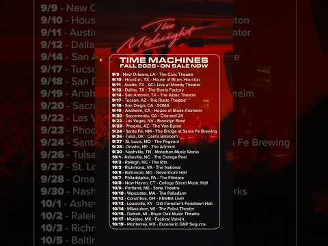 TIME MACHINES Fall 2026 tour tickets + VIP packages are on sale now. 📹: Joe DeSantis
