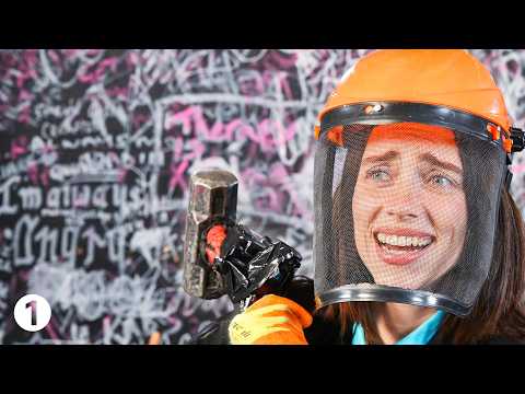 Billie Eilish enters a rage room, destroys everything + answers some very important questions