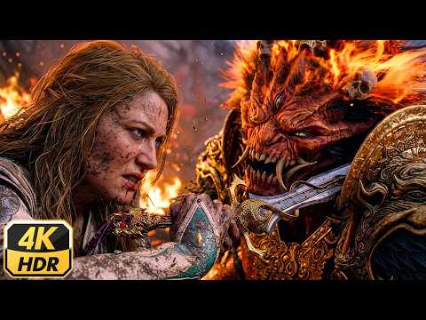 God of War Laufey | Faye Destroys Egyptian & Mongolian Ancient Gods (Sekhmet & Begtse) PS5 Pro [4K]