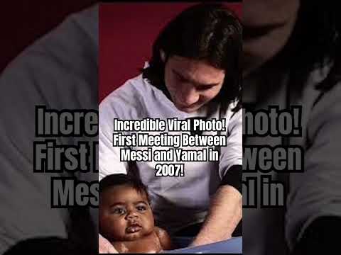 Viral Photo: Lionel Messi Met a baby Lamine Yamal in 2007!