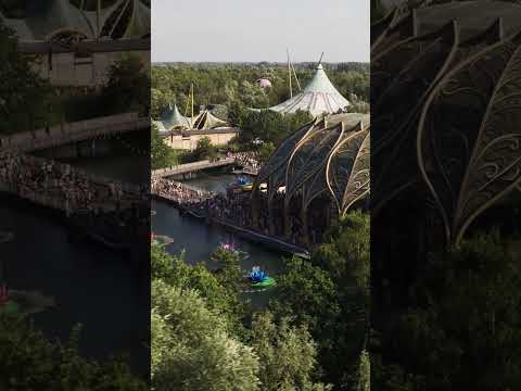 Tomorrowland from above, where dreams come alive.