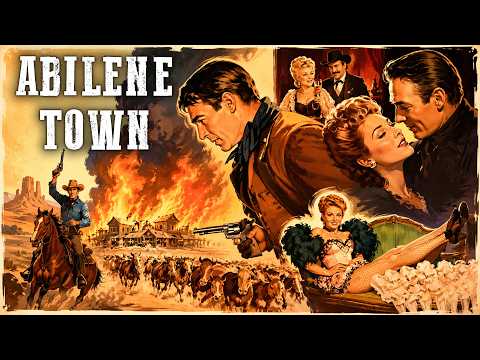 Abilene Town | Randolph Scott | Original | Romance | Action | Black & White | Western