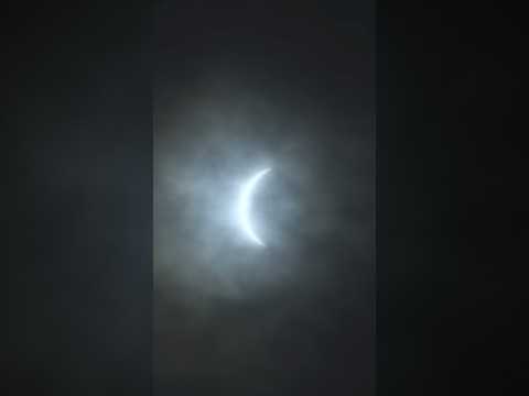 The solar eclipse, as seen from Iceland where we’re performing at the Eclipse festival tomorrow.
